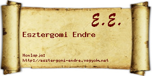 Esztergomi Endre névjegykártya