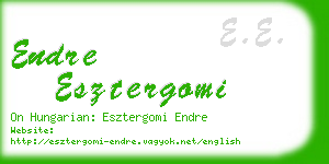 endre esztergomi business card